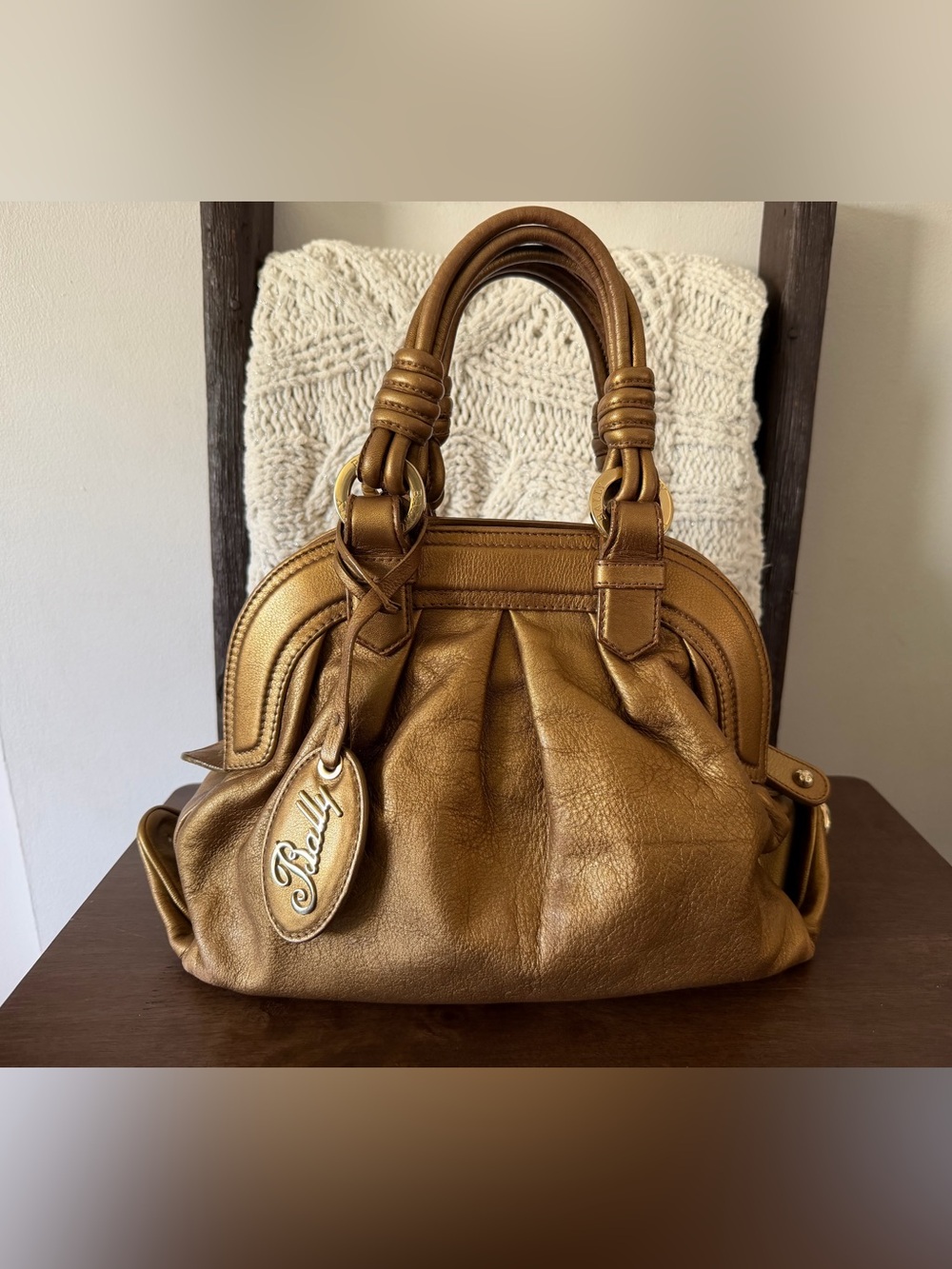 Bally Gold Handbag